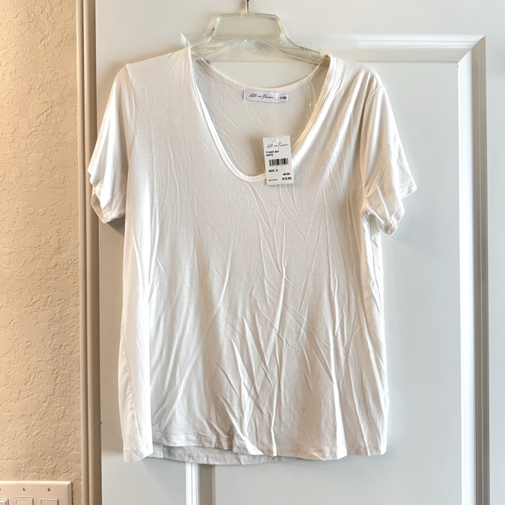 All in Favor Cream Relaxed Short Sleeve Tee